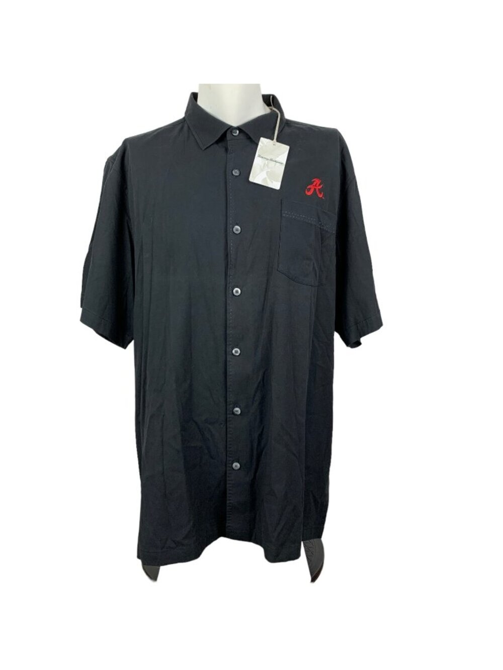 TOMMY BAHAMA Atlanta Braves Button Short Sleeve Shirt Silk Blend